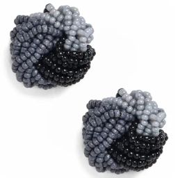 Sohi Black Contemporary Stud Earrings-10