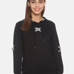 Campus Sutra Black Full Sleeves Hooded Sweatshirt-image-85