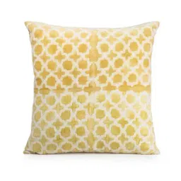 Home4U Chic White & Yellow Velvet Cushion Cover - Set of 1-image-54