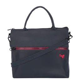 Baggit L Slime Navy Solid Medium Handbag-image-27