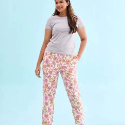 Go Colors! White Printed Lounge Pants-picture-42