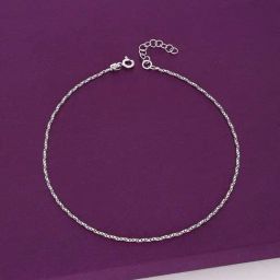Kai Jewel Sterling Silver Simple Chain Anklet for Women-image-8