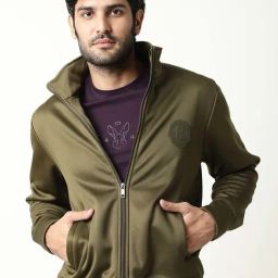 Rare Rabbit Olive Regular Fit Solid Jacket-image-7