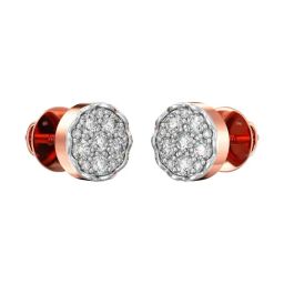 Joyalukkas 18k (750) Purity Rose Gold Twilight Cluster Diamond Earrings-image-13