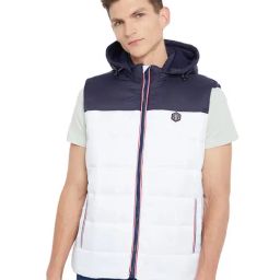 Duke White Sleeveless Hooded Jacket-image-39
