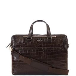 Eske Brown Leather Large Messenger Bag-image-22