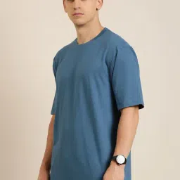 Difference of Opinion Blue Cotton Crew T-Shirt-image-76