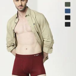 VIP Assorted Cotton Skinny Fit Trunks - Pack Of 4-132