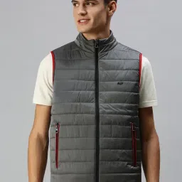 SHOWOFF Grey Slim Fit Jackets-image-105