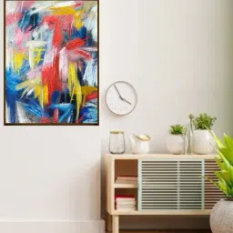 The Art House Abstract Multicolor Canvas Painting-image-1