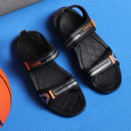 Campus Men's CAMP COLT Jet Black Floater Sandals-image-97