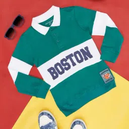 Pantaloons Junior Green Printed Cotton Regular Fit T-Shirt-picture-9