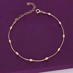 Kai Jewel Sterling Silver String of Ingots Rose Gold Anklet for Women-image-36