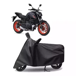 Auto Pearl Polyester Two Wheeler Cover for Yamaha MT 07 (Grey)-image-23