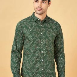 Byford By Pantaloons Green Slim Fit Printed Shirt-picture-29
