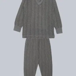 Dollar Unisex Grey Textured Full Sleeves Top with Pyjamas-image-74