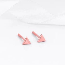 GIVA 925 Silver Rose Gold Delta Shine Earrings for Women & Girls-image-13