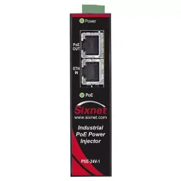 RED LION CONTROLS POE INJECTOR, RJ45, DIN RAIL/PANEL, EB-PSE-24V-1B-11