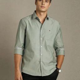 Louis Philippe Green Slim Fit Shirt-picture-32