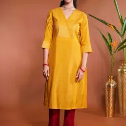 Daali Yellow Regular Fit Embroidered Kurta-picture-11