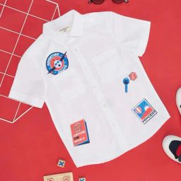 Pantaloons Junior White Printed Shirt-image-102