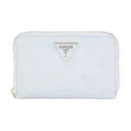 Guess Powder Blue Cresidia Logo Zip Around Wallet-1