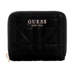 Guess Black Edita Quilted Zip Around Wallet-image-29