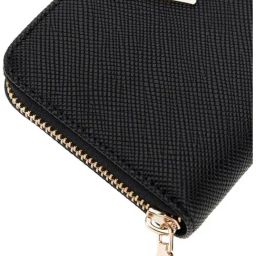 Guess Black Laurel Textured Zip Around Wallet image 4
