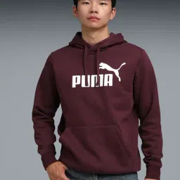 Puma Maroon Essentials No. 1 Logo Foundation Regular Fit Hoodie-picture-9