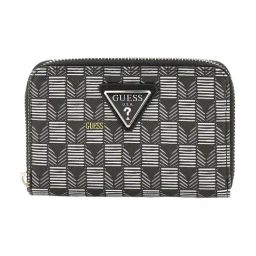 Guess Black G Wave Logo Zip Around Wallet-image-97