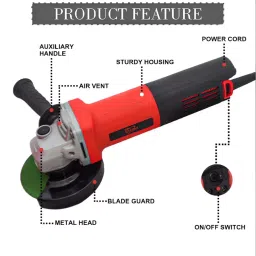 HPD Shakti HPD-FS-AG1 900 W Power 10 cm Wheel Size Angle Grinder with 2 Cutting Blade image 5