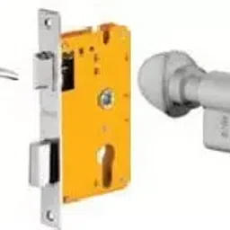 Dorset 70 mm Lever Handle Lock Set With Both Side Key Cylinder Stainless Steel ML SER image 1