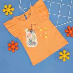 Pantaloons Baby Kids Papaya Orange Cotton Regular Fit Top-image-11
