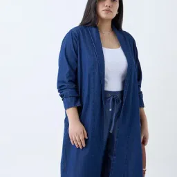 Gia by Westside Dark Blue Denim Shrug-picture-26