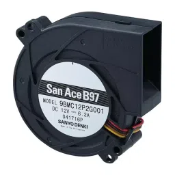 SANYO DENKI BLOWER, 97.1X33MM, 12VDC, 65.3CFM, 69DBM, 9BMC12P2G001-21