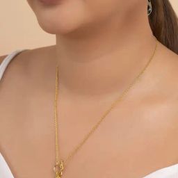 March by FableStreet 18k Gold-Plated 92.5 Sterling Silver Black Copper Turquoise Opera Necklace-image-98