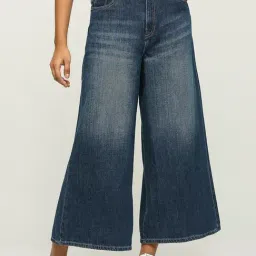 Pepe Jeans Blue Cotton High Rise Flared Jeans-image-89