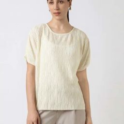 Van Heusen Beige Regular Fit Top-picture-3