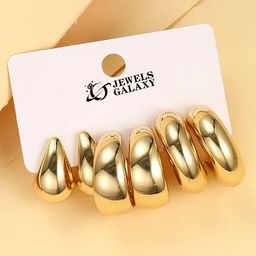 Jewels Galaxy Contemporary Half Hoop Earrings-image-81