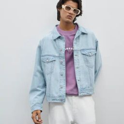 Nuon by Westside Light Blue Relaxed-Fit Denim Jacket-picture-35