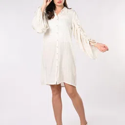 IZEL Striped Shirt Dress-image-9