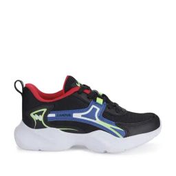 Campus Kids DELUXE Black & Red Lace Up Shoes-image-4