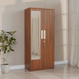 Nilkamal Rova Walnut Engineered Wood 2 Door Wardrobe-image-11