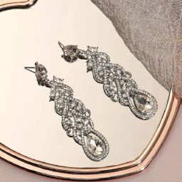 Sohi Silver Plated Designer Stone Party Drop Earring For Women-image-14