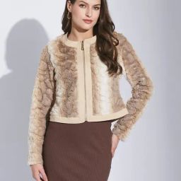 Latin Quarters BeigeSelf Full Sleeves Jacket-image-36
