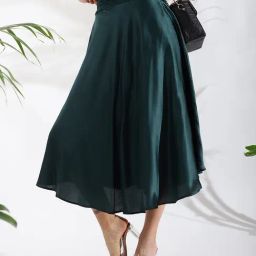 KASSUALLY Green Midi Skirt-image-30