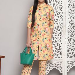 Vetrokart Girls Printed Regular Kurta with Pyjamas-image-91