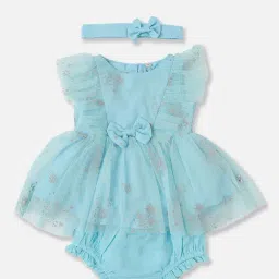 Allen Solly Kids Blue Cotton Printed Dress-picture-12