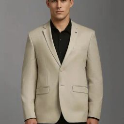 Louis Philippe Beige Slim Fit Texture Blazer-picture-39