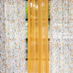 Urban Space Yellow & White Polyester Sheer Door Curtains - Set of 3-image-23